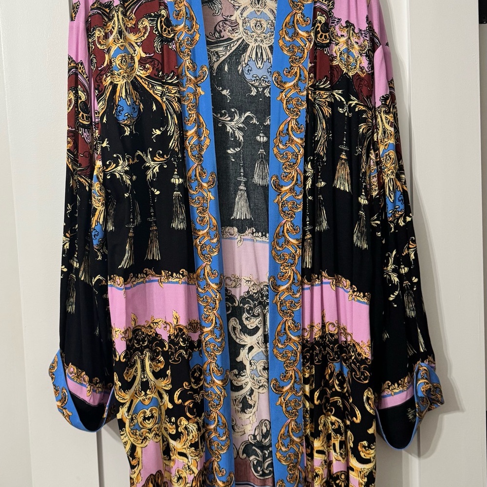 Free People kimono with Baroque Print